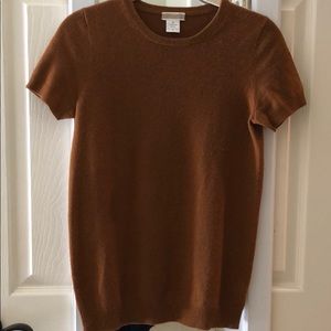 100% Short sleeve cashmere sweater